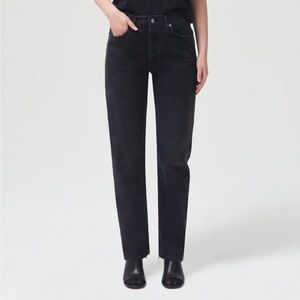 AGOLDE | Lana Mid Rise Straight